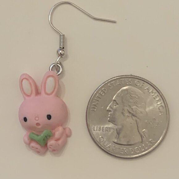 Book Earring, Bunny Earring, Easter Earring, Rabbit Earring, Easter Jewelry - Picture 3 of 5